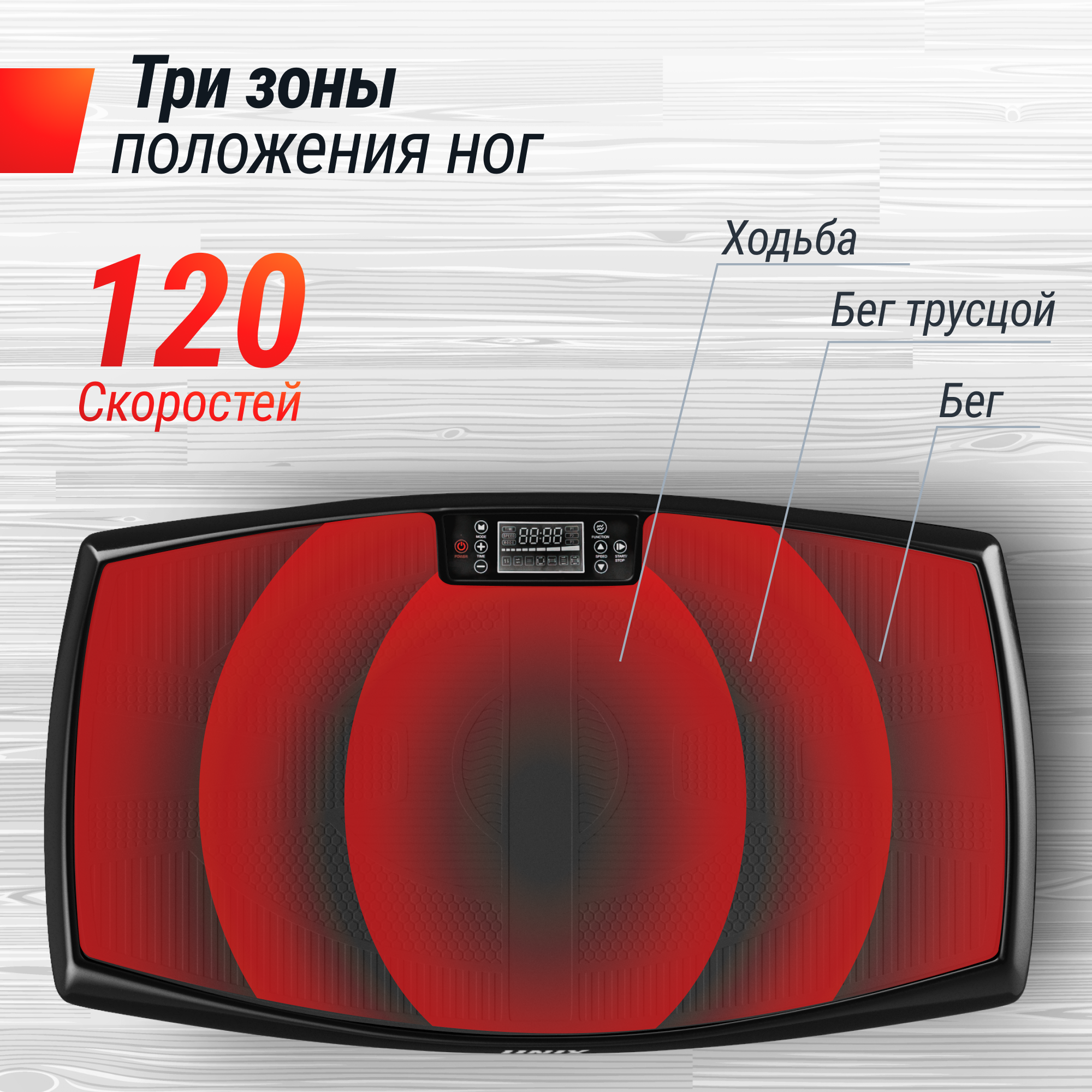 Виброплатформа UNIX Fit Boost 4D Black - фото 6