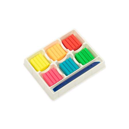 Пластилин Лео «Играй» восковой Неоновые цвета LPMCF-0106 72 г. 6 цветов