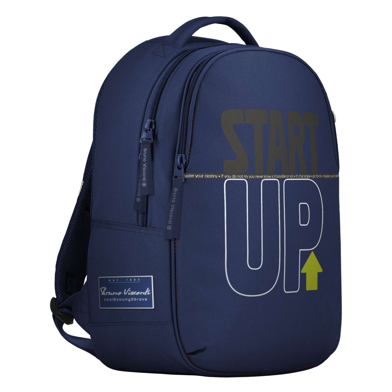 Рюкзак школьный Bruno Visconti классический суперлегкий синий с эргономичной спинкой Star Up - фото 1
