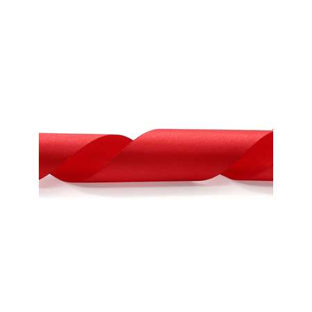 Лента Айрис атласная упаковочная флористическая 5 см 22.86 м 027 ярко - красный