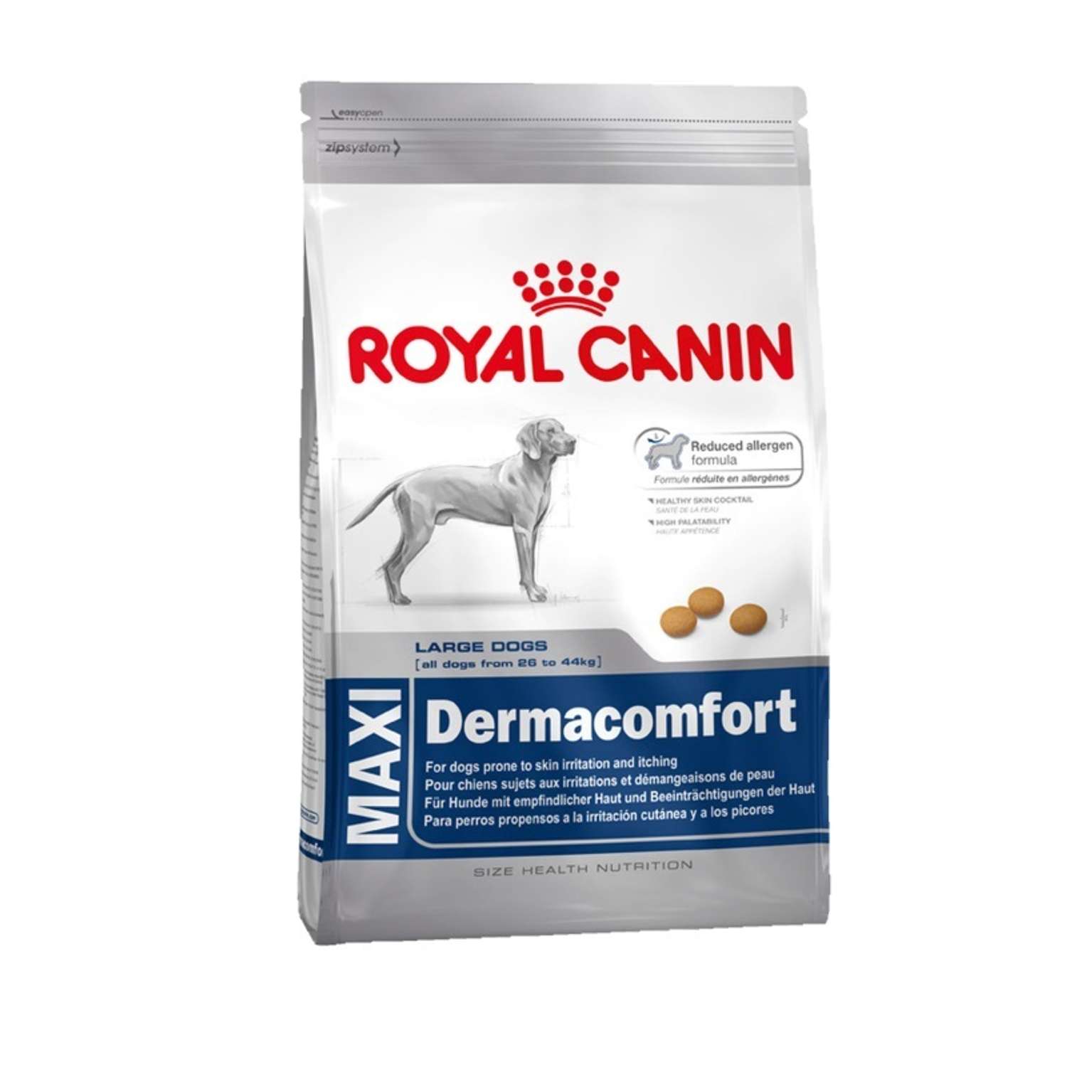 Корм для собак ROYAL CANIN Veterinary Diet Dermacomfort крупных пород идеальная кожа и шерсть 14кг - фото 1