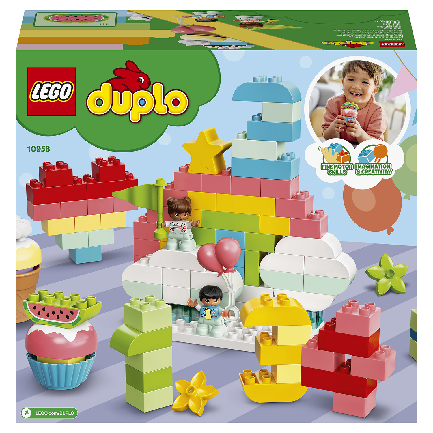 Конструктор LEGO DUPLO Classic Веселый день рождения 10958 купить по цене  1999 ₽ в интернет-магазине Детский мир