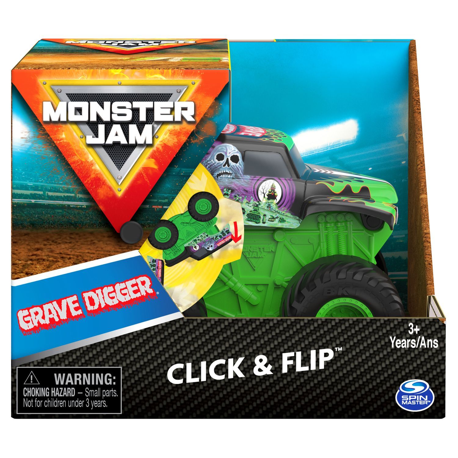 Машинка Monster Jam 1:43 Grave Digger инновационная 6061554 купить по цене  499 ₽ в интернет-магазине Детский мир