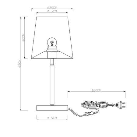 Настольная лампа ARTE LAMP Rodos A2589LT-1SS