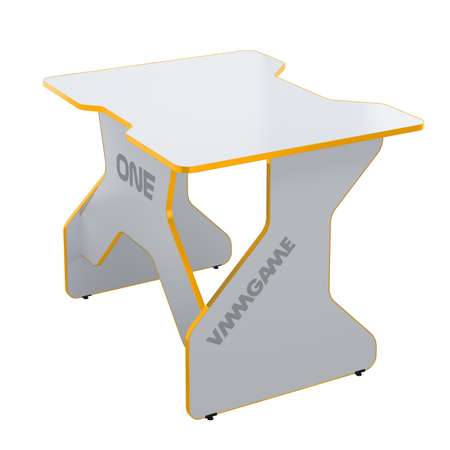 Стол VMMGAME игровой компьютерный one white 100 yellow