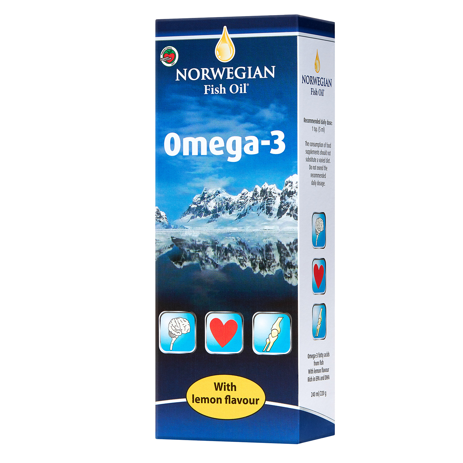 Омега 3 Norwegian fish oil лимон 240мл - фото 1