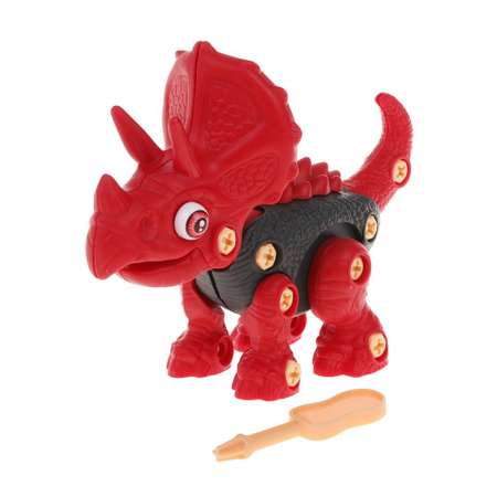 Конструктор-скрутка Наша Игрушка для малышей с отверткой красный динозавр