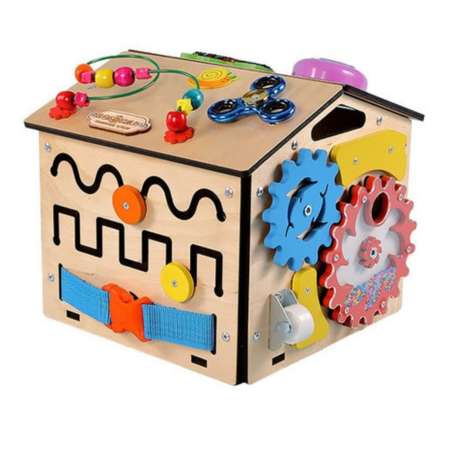 Бизиборд KimToys Домик со светом Малышок игрушка для девочек и мальчиков