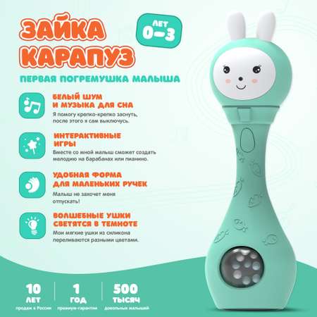 Игрушка alilo S1 Зайка Карапуз музыкальная Бирюзовый 62260