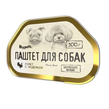 Корм для собак Mypets 100г с индейкой