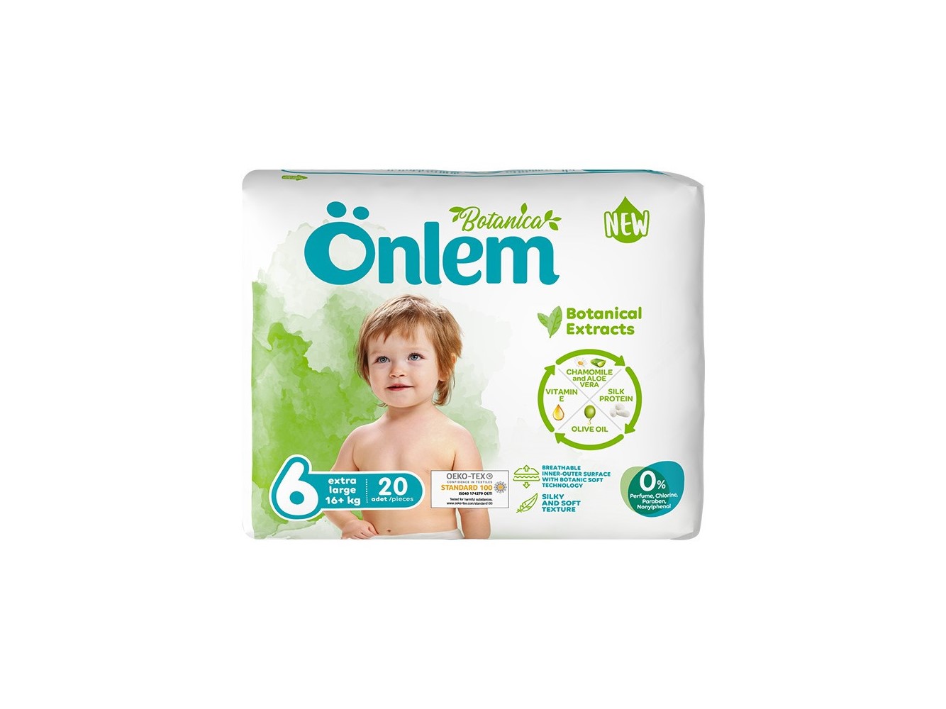 Детские подгузники Onlem Ботаника удлиненные 15+ kg advantage 30 шт купить  по цене 1684 ₽ в интернет-магазине Детский мир