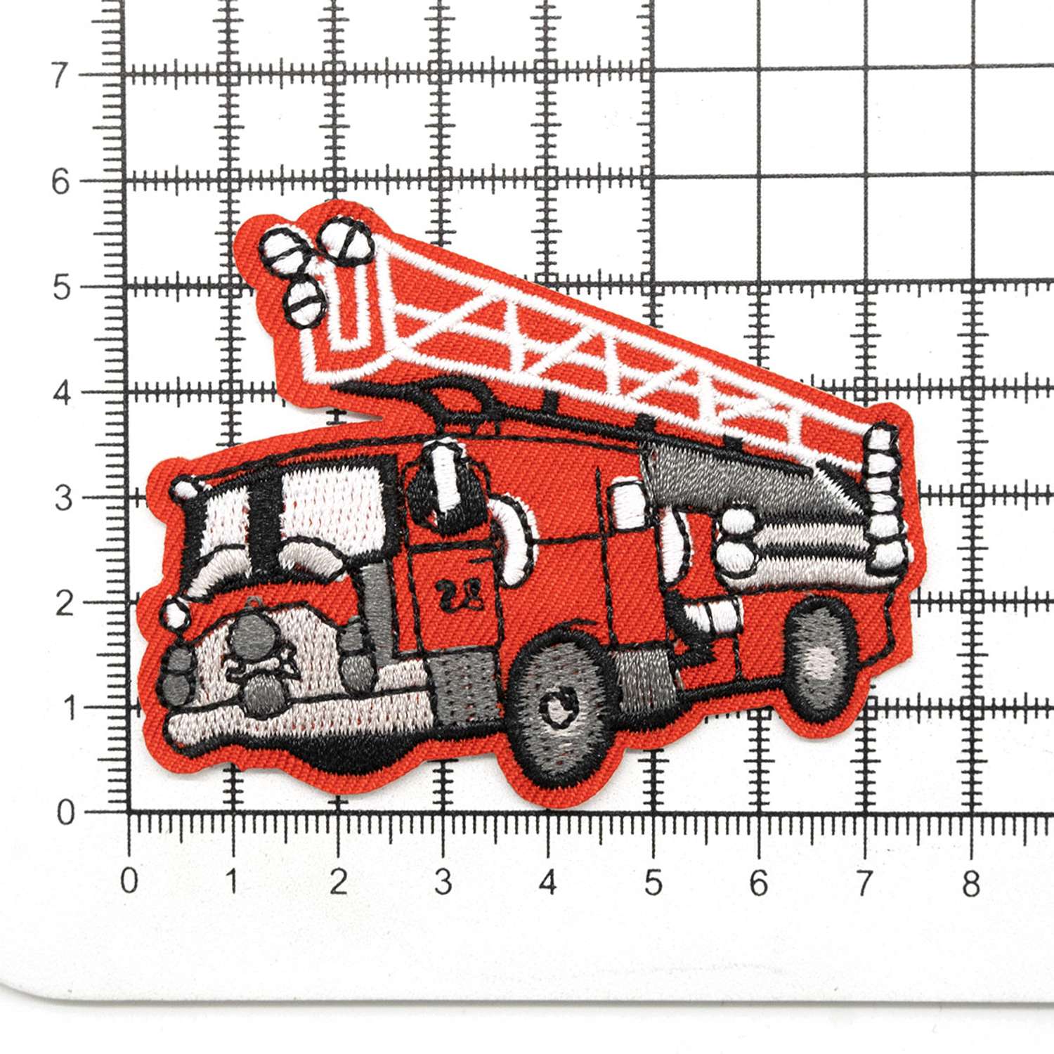 Термоаппликация Hobby Pro нашивка Пожарная машина 5.5х7.5 см для ремонта и украшения одежды - фото 3