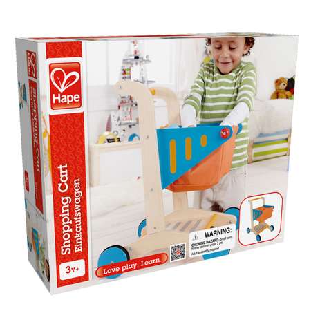 Игровой набор Hape тележки и корзинки, продукты, касса