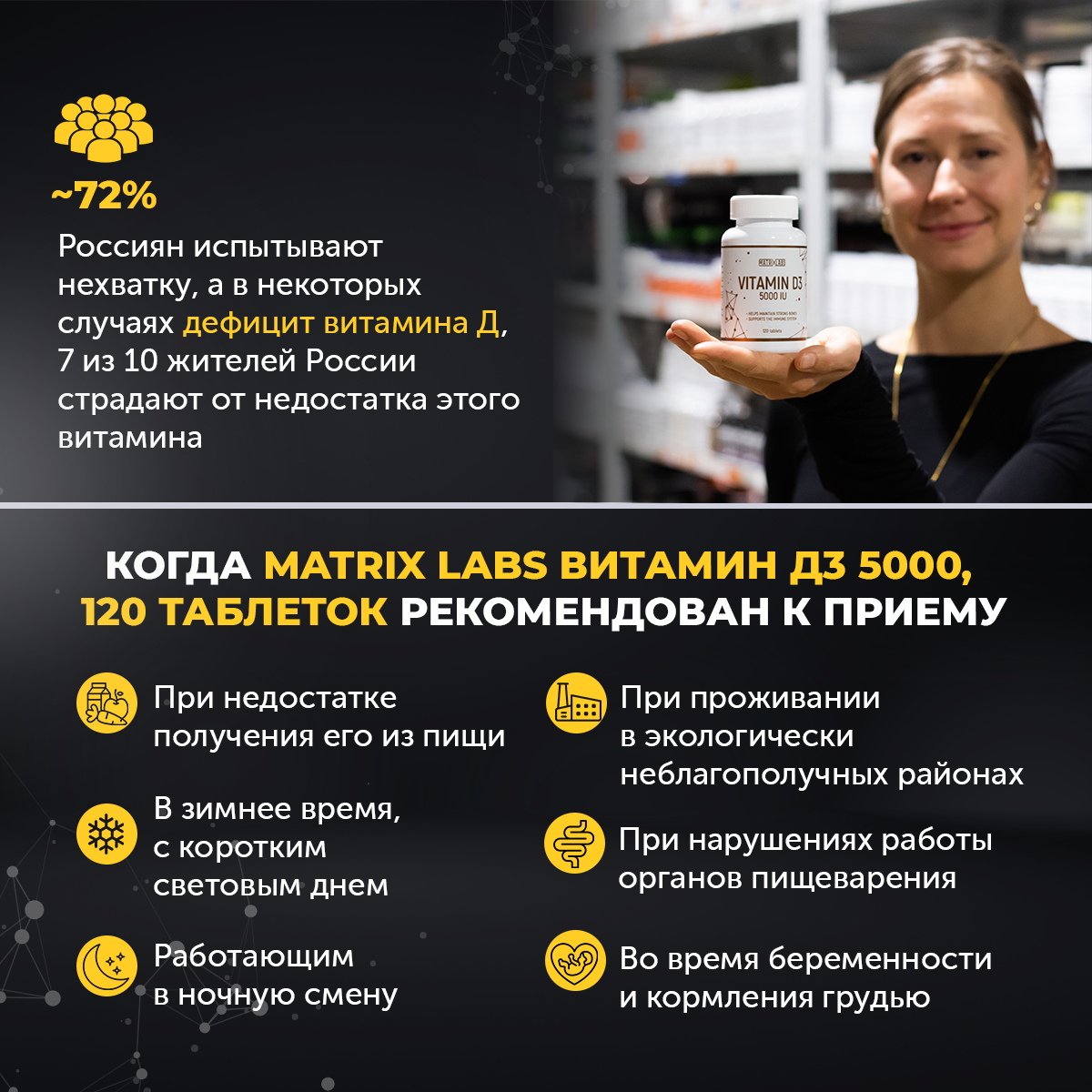 Витамин Д3 5000 Ме 120 таблеток Matrix Labs Витамин Д3 5000 Ме 120 таблеток Matrix Labs D3 - фото 4