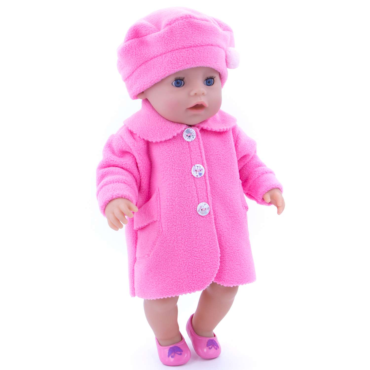 Комплект одежды Модница Пальто с беретом для пупса 43-48 см 6119 розовый 6119розовый - фото 8
