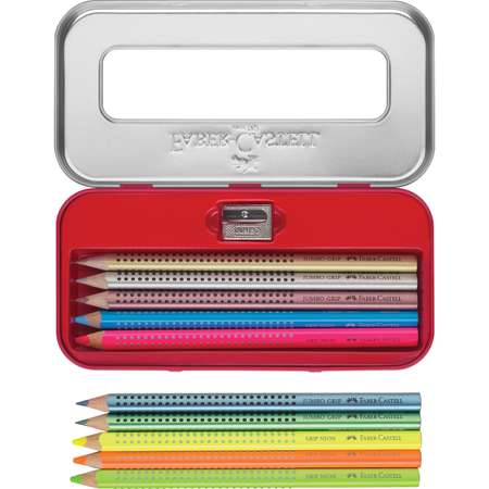 Карандаши цветные Faber Castell Jumbo Grip Neon+Metallic 10 цветов