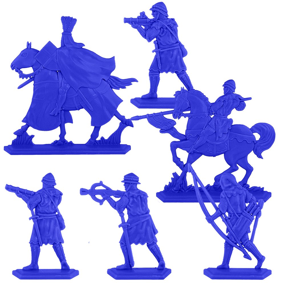 Набор солдатиков Воины и Битвы Барон Аделин и его люди синий цвет - фото 2