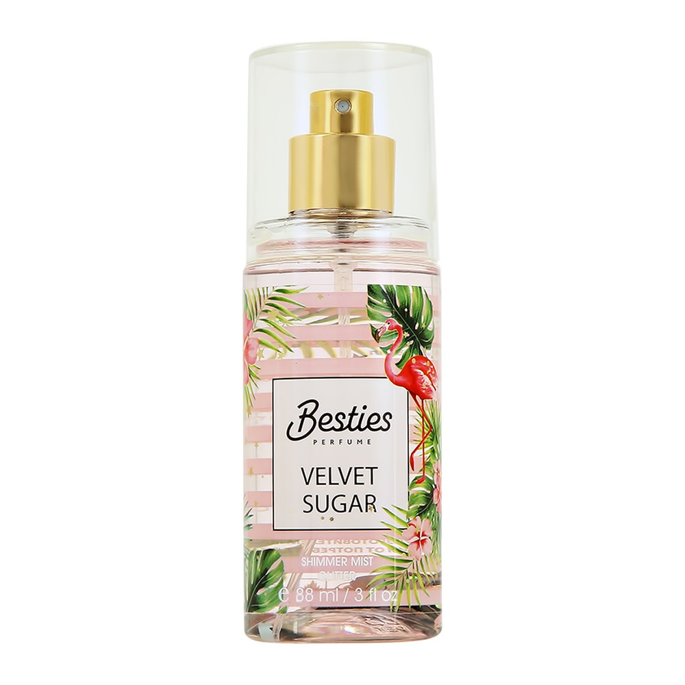 Мист парфюмированный BESTIES Shimmer mist velvet sugar 88 мл - фото 1