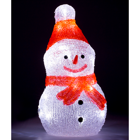 Светильник-LED Снеговик ZDK Homium Silver Glow акриловый светодиодный размер 15*11*27см