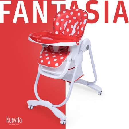 Стульчик для кормления Nuovita Fantasia Punto rosso Клубника со сливками