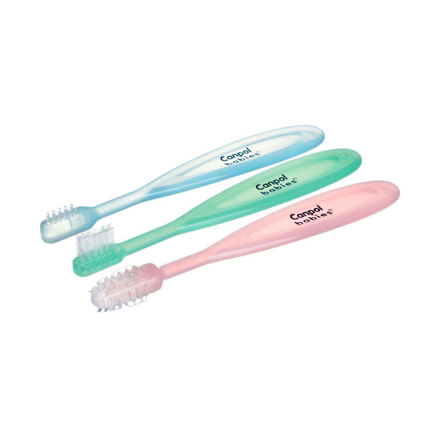 Набор зубных щеток Canpol Babies 3шт в ассортименте 2/421 - фото 3