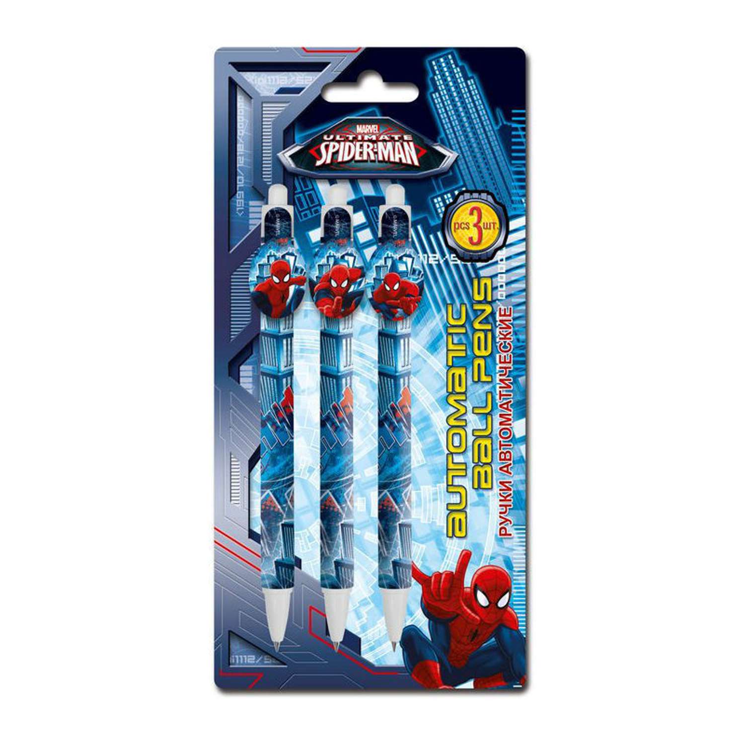 Ручки шариковые Kinderline Spider-man - фото 1