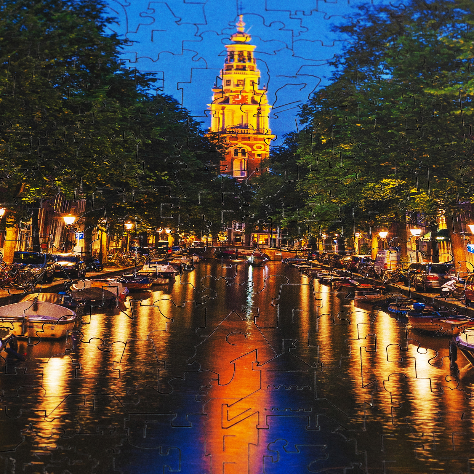 Пазл деревянный UNIDRAGON Вечерний Амстердам 31x23 см 250 деталей - фото 4