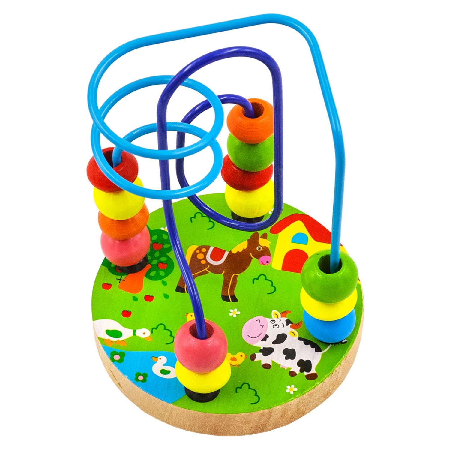 Игрушка развивающая Alatoys Лабиринт с шариками Животные - фото 2