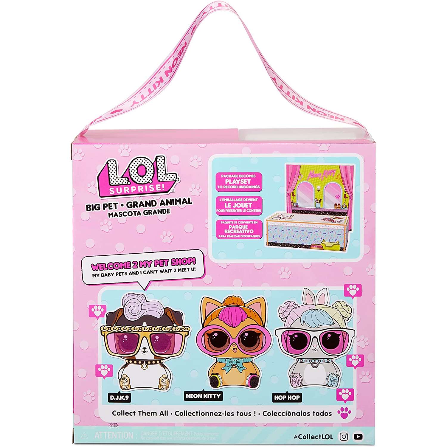 Игровой набор с куклой L.O.L. Surprise! Big Pets Neon Kitty 577720 - фото 2