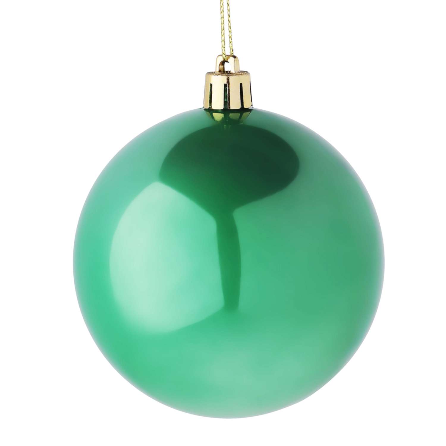 Набор ёлочных шаров Сноубум 4 шт 8 см зеленый перламутр - фото 3