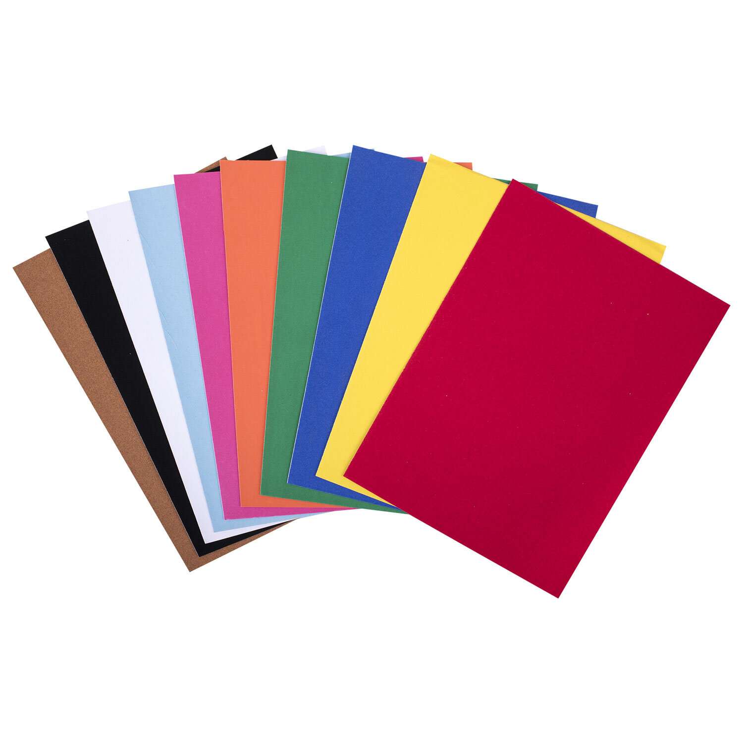 Цветная бумага Brauberg бархатная самоклеящаяся для творчества и оформления А4 10 листов 10 цветов - фото 6