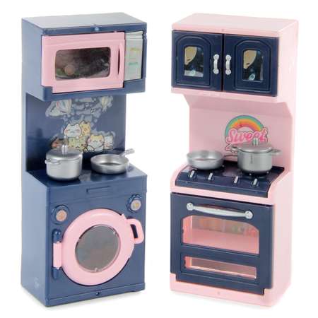 Детская кухня Veld Co Стиральная машина плита детская посуда игрушечная