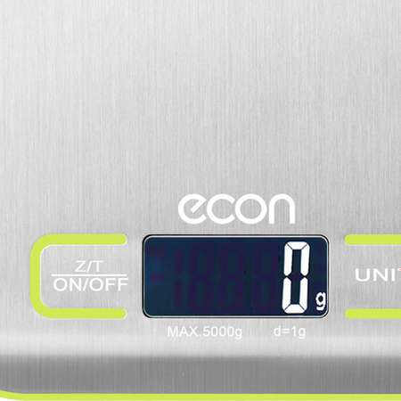 Весы кухонные Econ электронные сенсорные с защитой от следов серебристый