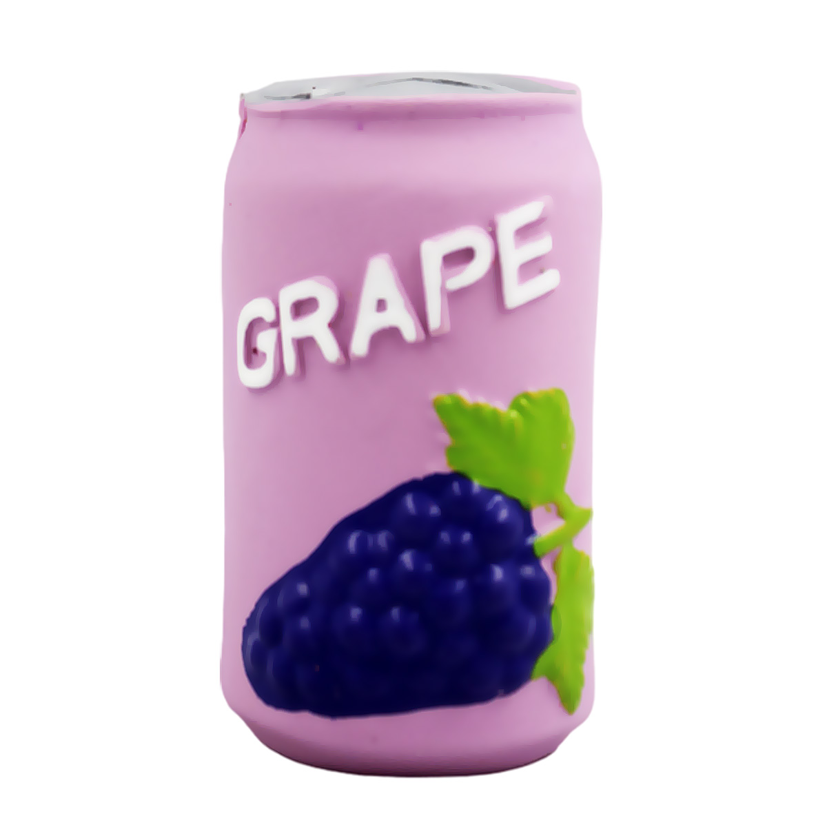 Игрушка пищащая латексная KIMRIK STORE Банка с напитком GRAPE имитация 8 см - фото 1