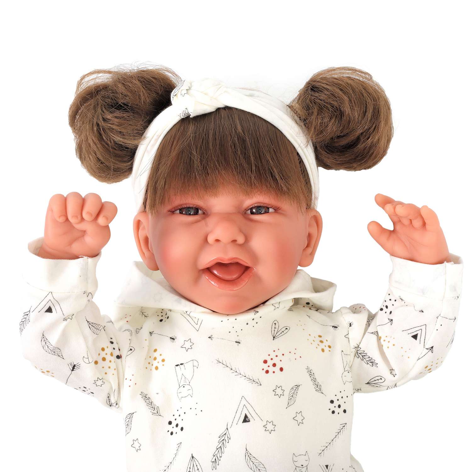 Кукла младенец Antonio Juan Ребека в сером 40 см мягконабивная 3390G - фото 9
