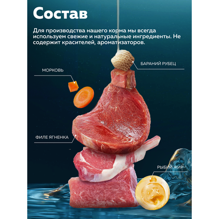 Корм влажный Зоогурман HOLISTIC Ягненок с рисом и овощами, 350 г х 12 шт