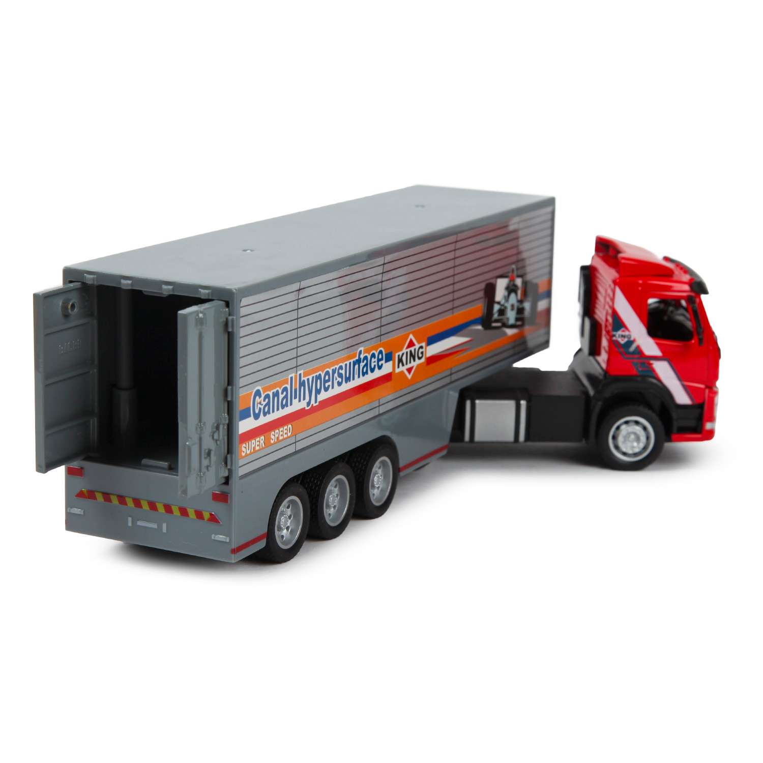 Машина MSZ 1:50 Volvo Container Truck Красная 68378 68378 - фото 5