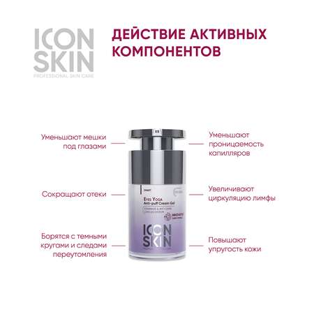 Крем для глаз ICON SKIN от отеков и темных кругов eyes yoga