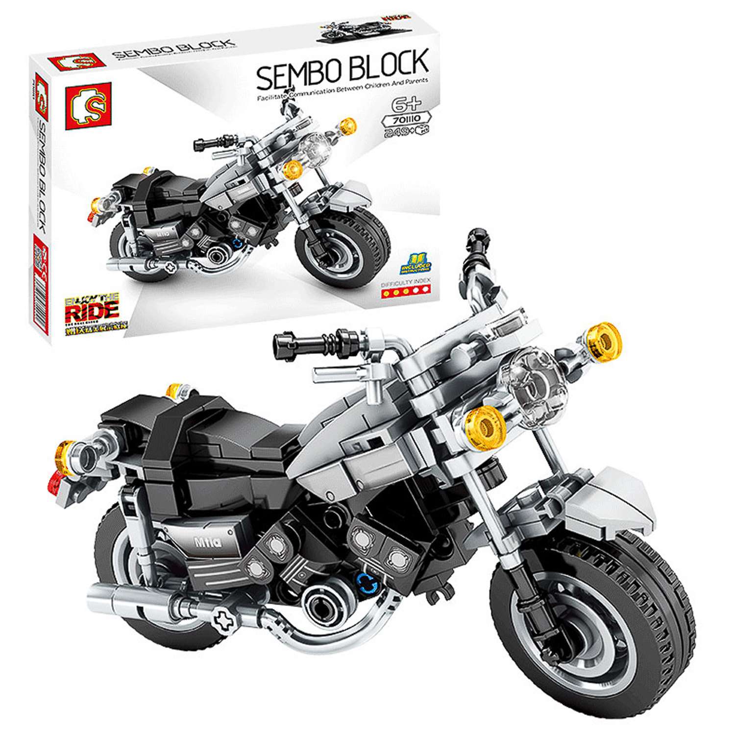 Конструктор Sembo Block мотоцикл чоппер 701110 - фото 2
