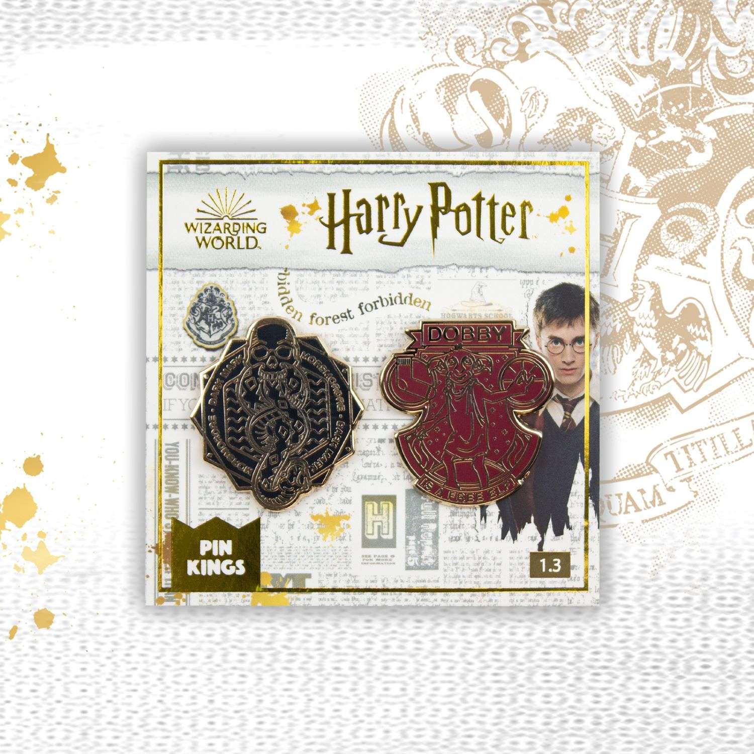 Набор значков Harry Potter Гарри Поттер 2 шт - Чёрная метка и Добби - фото 3