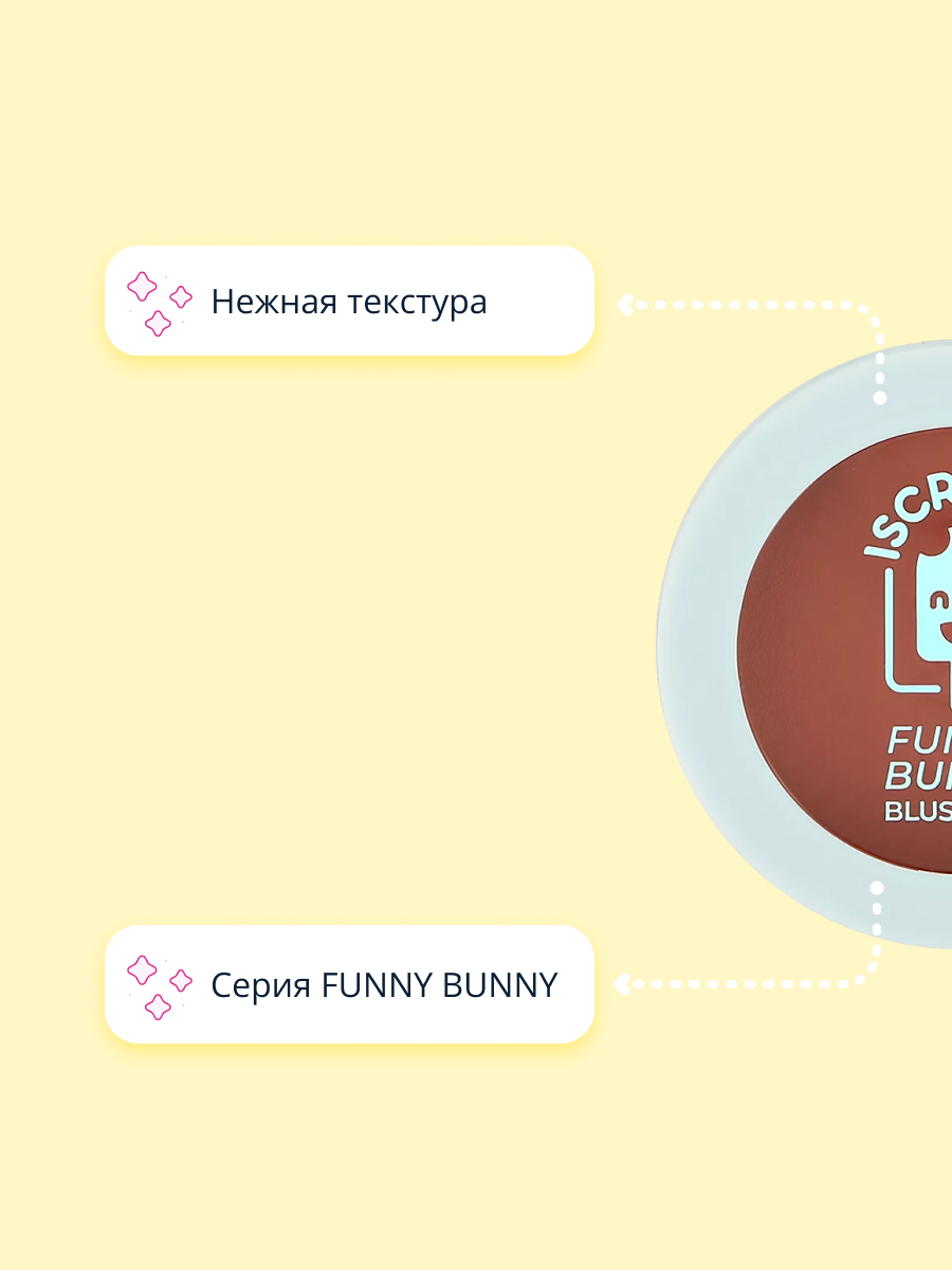 Румяна ISCREAM Funny bunny тон 02 berry - фото 2