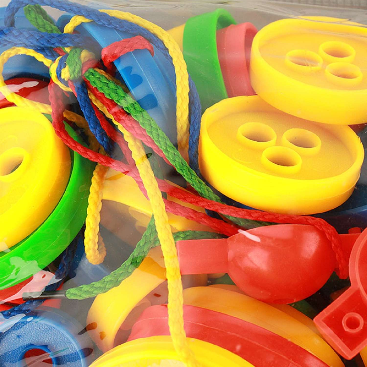 Шнуровка для детей Darvish Гигантские Пуговицы разных размеров 95 деталей - фото 2