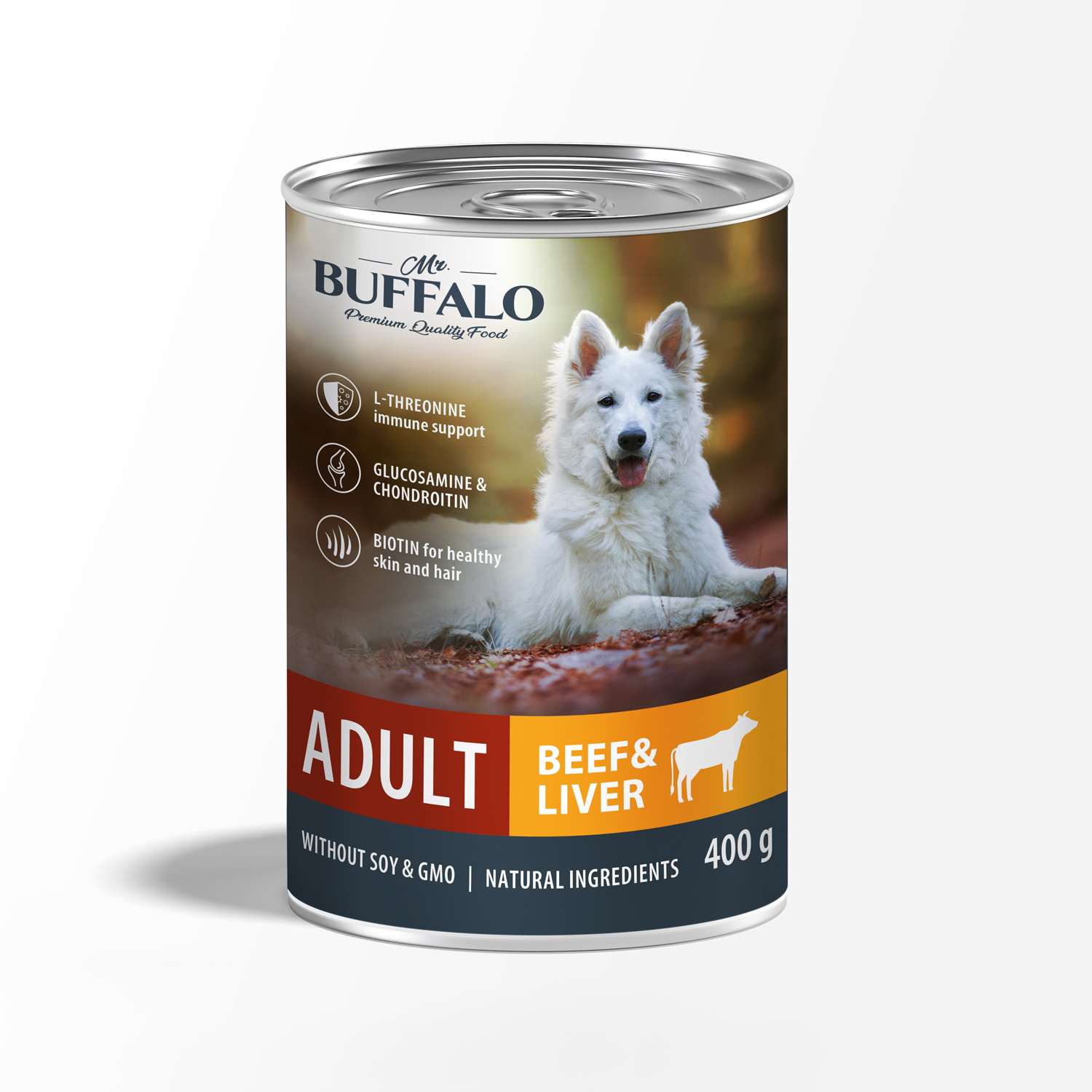 Корм для собак Mr.Buffalo 400г Adult говядина и печень - фото 1