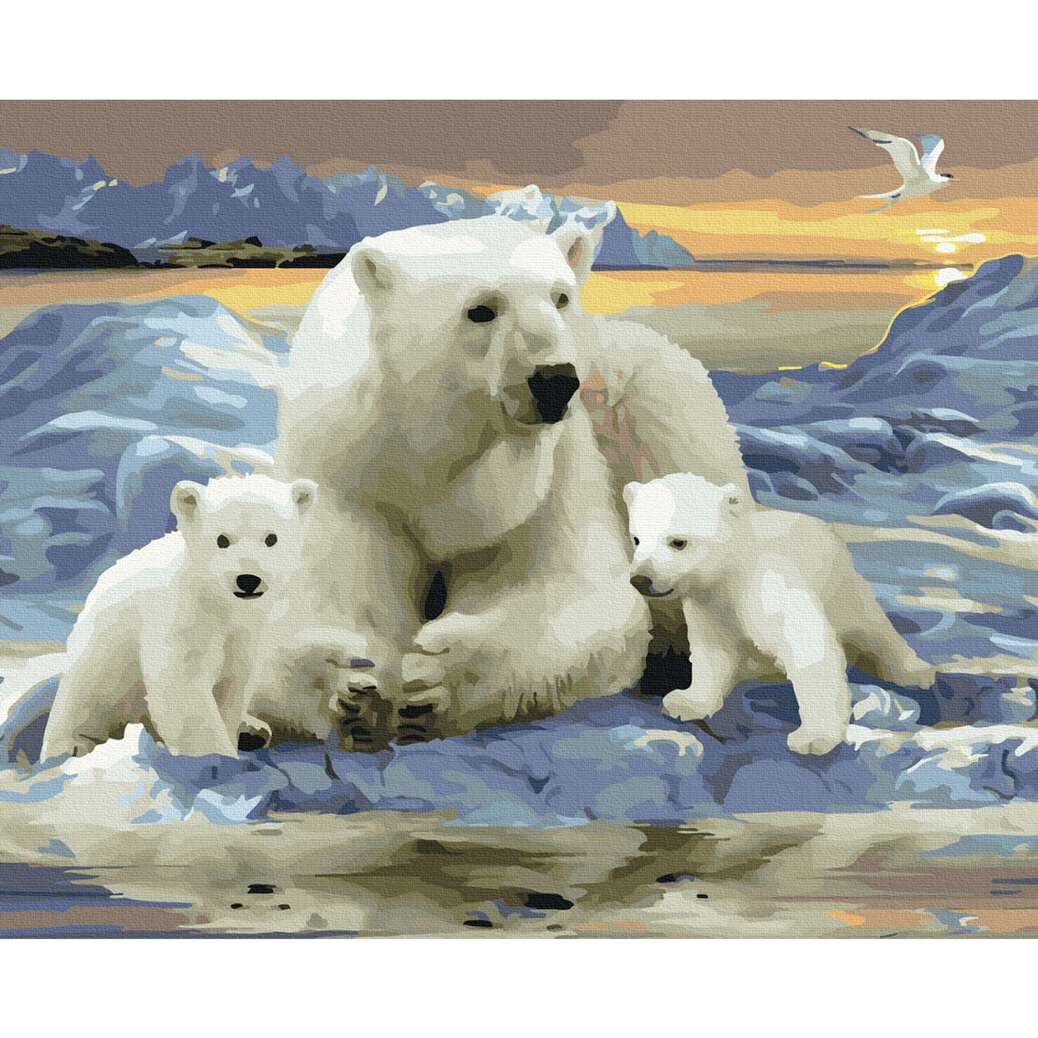 Картина по номерам Molly Белые полярные медведи - фото 1