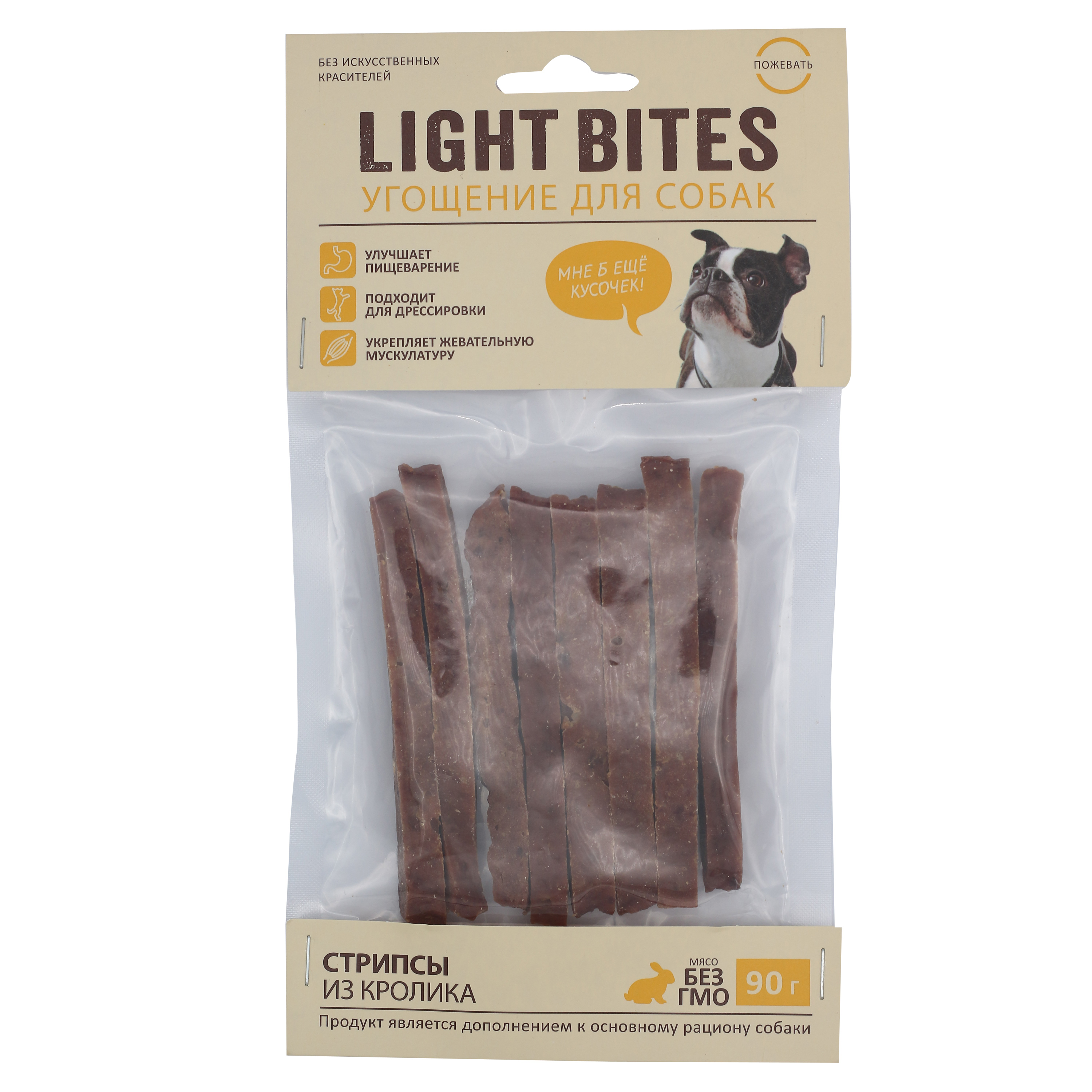 Лакомства для собак Light Bites 90г Стрипсы из кролика PM062 LIGHT BITES