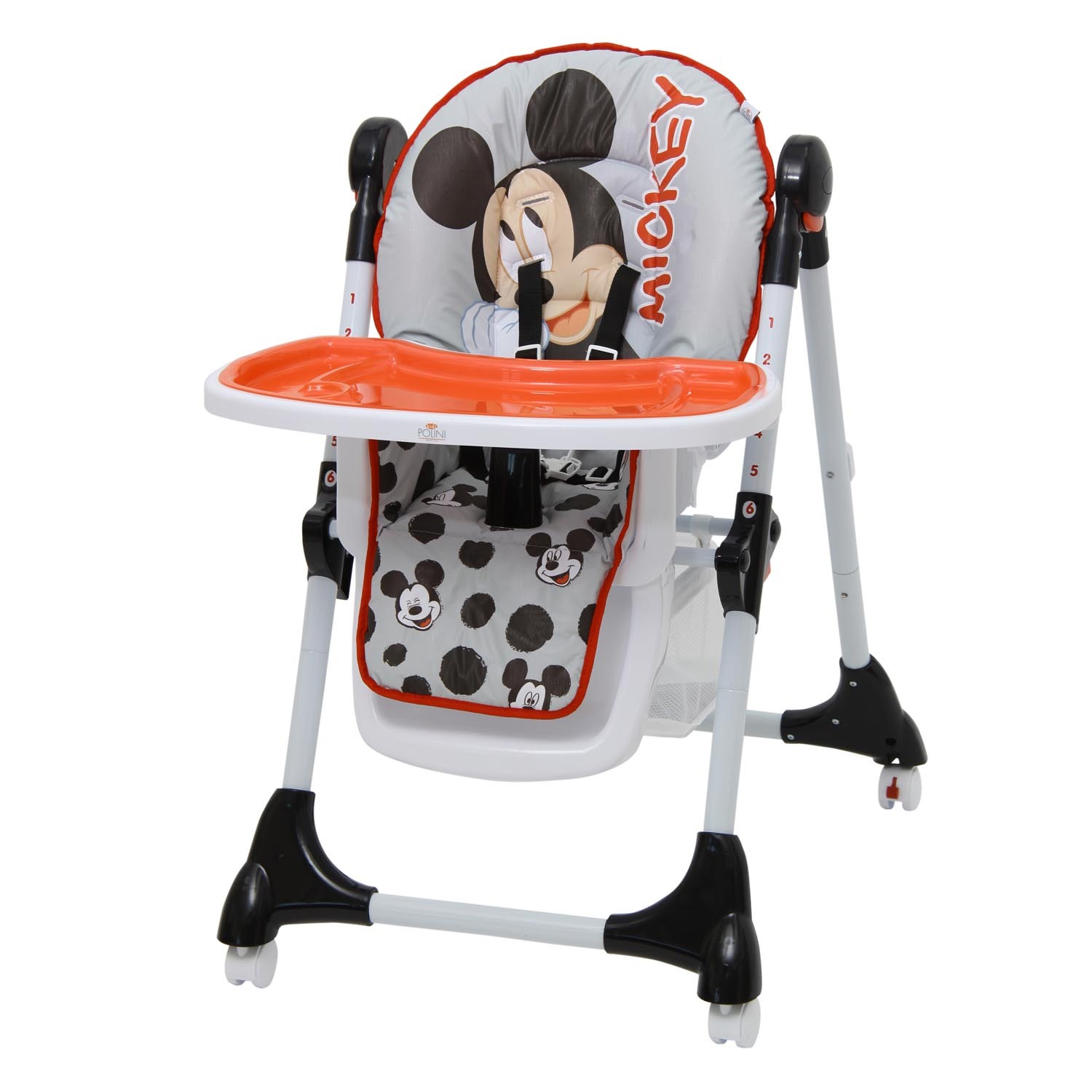 Стульчик для кормления Polini kids Disney baby 470 Микки Маус Серый - фото 5