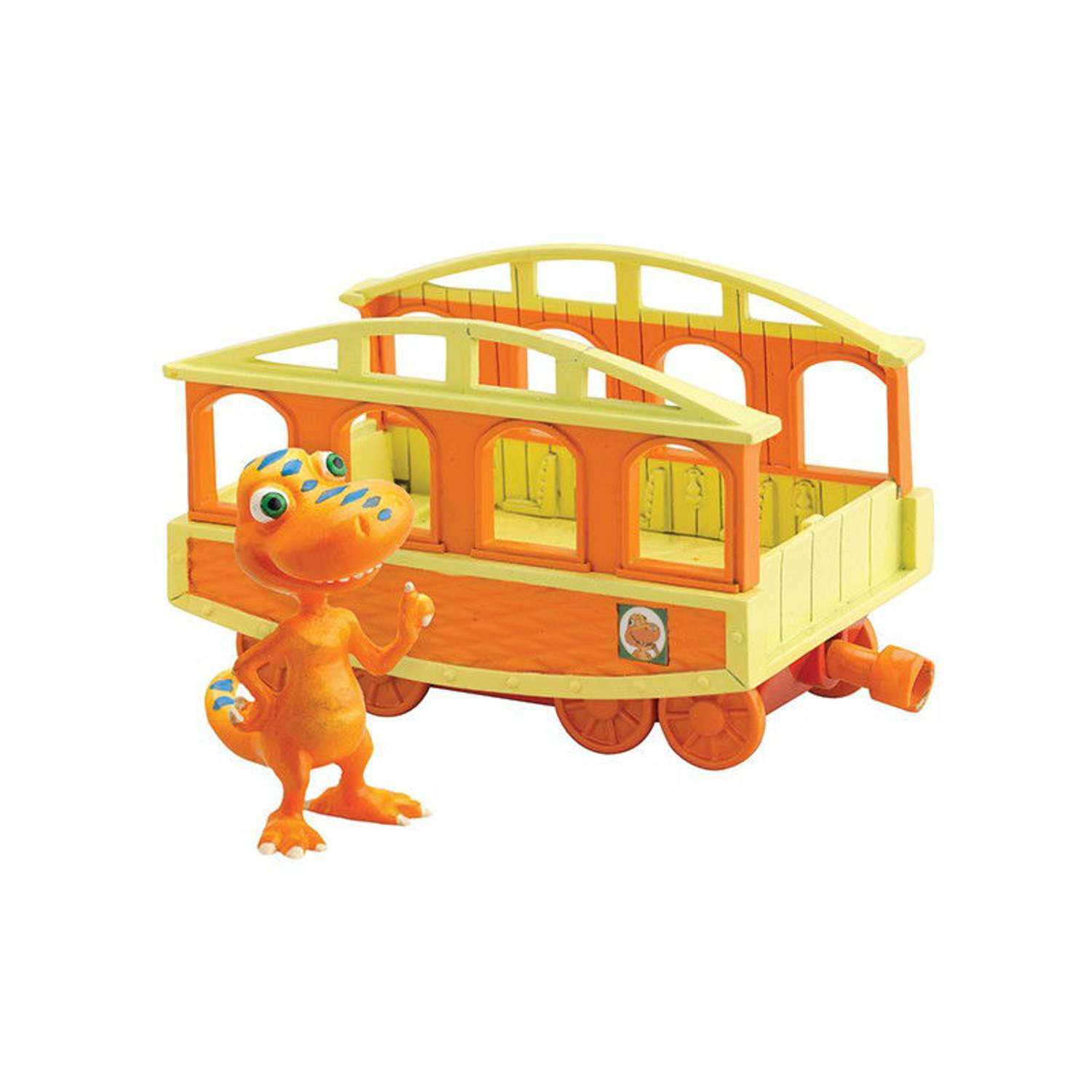 Игровой набор Поезд динозавров Бадди 6 см с вагончиком - фото 1
