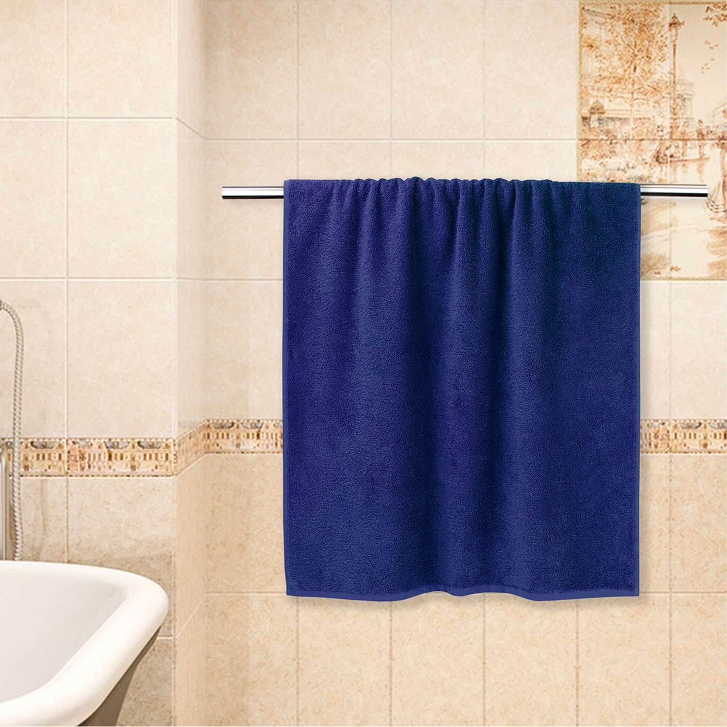 Махровое полотенце BRAVO Моно 100х150 синий - фото 3