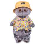 Мягкая игрушка BUDI BASA Кот Басик в панаме 19 см BB007