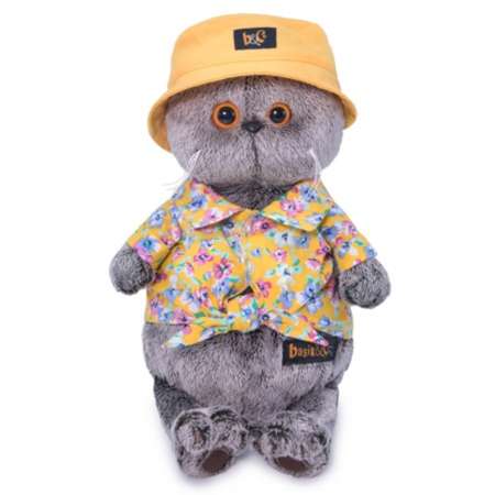 Мягкая игрушка BUDI BASA Кот Басик в панаме 19 см BB007
